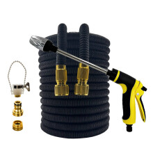 (Manguera negra, 1/2'', 100 pies) Mangueras de riego extensibles para jardín, mangueras de riego flexibles