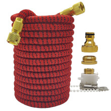 (Manguera roja y negra, 22,5 m (75 pies) extendida) Manguera para el hogar y el jardín, de alta presión,