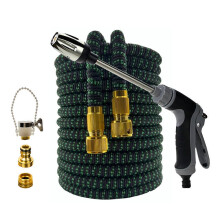(Manguera verde negra, 1/2'', 100 pies) Mangueras de riego extensibles para jardín, mangueras de riego