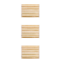 3Pièces De Bain Bambou Beige Antidérapant Résistant Sauna