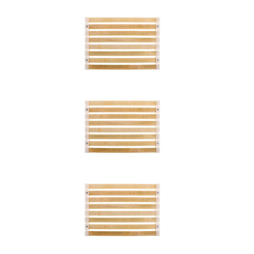 3Pièces De Bain Bambou Beige Antidérapant Résistant Sauna