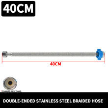(40 cm) Manguera trenzada de acero inoxidable 304 de 1/2 pulgada, tubo flexible a prueba de fugas y