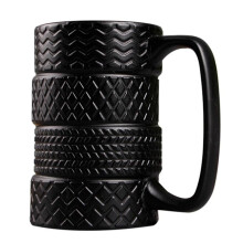 Funny Ceramic Tire Mugs 500ML Capacity Coffee Mug Breakfast Cereal Milk Tea Water Cup Office Tire Cup Mug Novelty Gifts