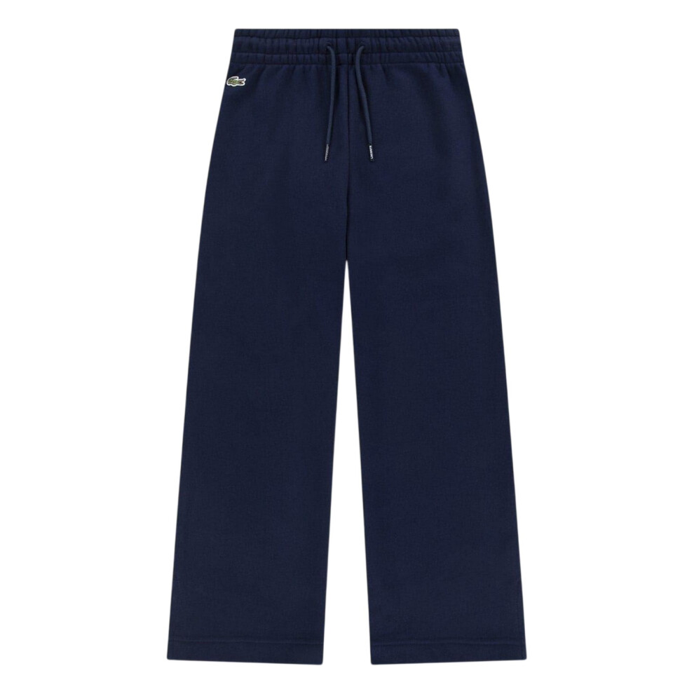 Lacoste (10 Years, Marine Blue) Womens/Ladies Logo Wide Leg Sweatpants