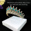 1Pièces Couronne Cristal Vert Zircone Tiare Mariage Élégante 8