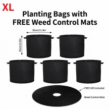 (XL 10Gallon 30X35CM,1PC)Grow Bags with Free Plant Covers | Heavy Duty Non-Woven Fabric Plant Pots for