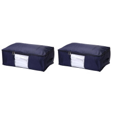 2Stk Steppdecken-Aufbewahrungstasche Navy Mit Reißverschluss Und Griff