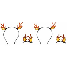 2Sets Braune Antler Haarspangen Leichtes Party Haarband Für Kinder