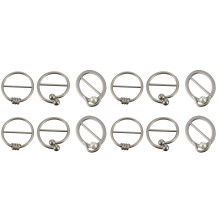 12Stk Kleidungsecken Knoten Buckle Metall Silber Vielseitig Für Schals