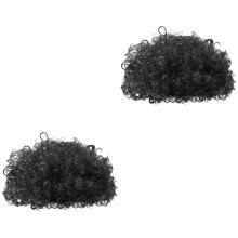 2Stk Schwarze Clown Perücke Fluffig Lustig Cosplay Party Karneval