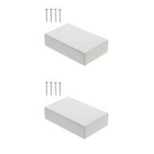2St Draagbare ABS Plastic Opbergbox Lichtgrijs Voor Waardevolle Items