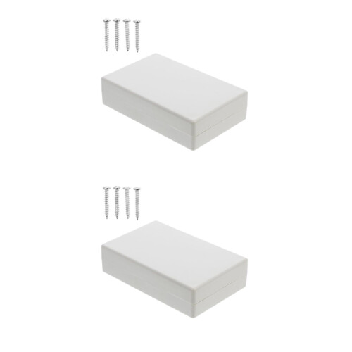 2St Draagbare ABS Plastic Opbergbox Lichtgrijs Voor Waardevolle Items