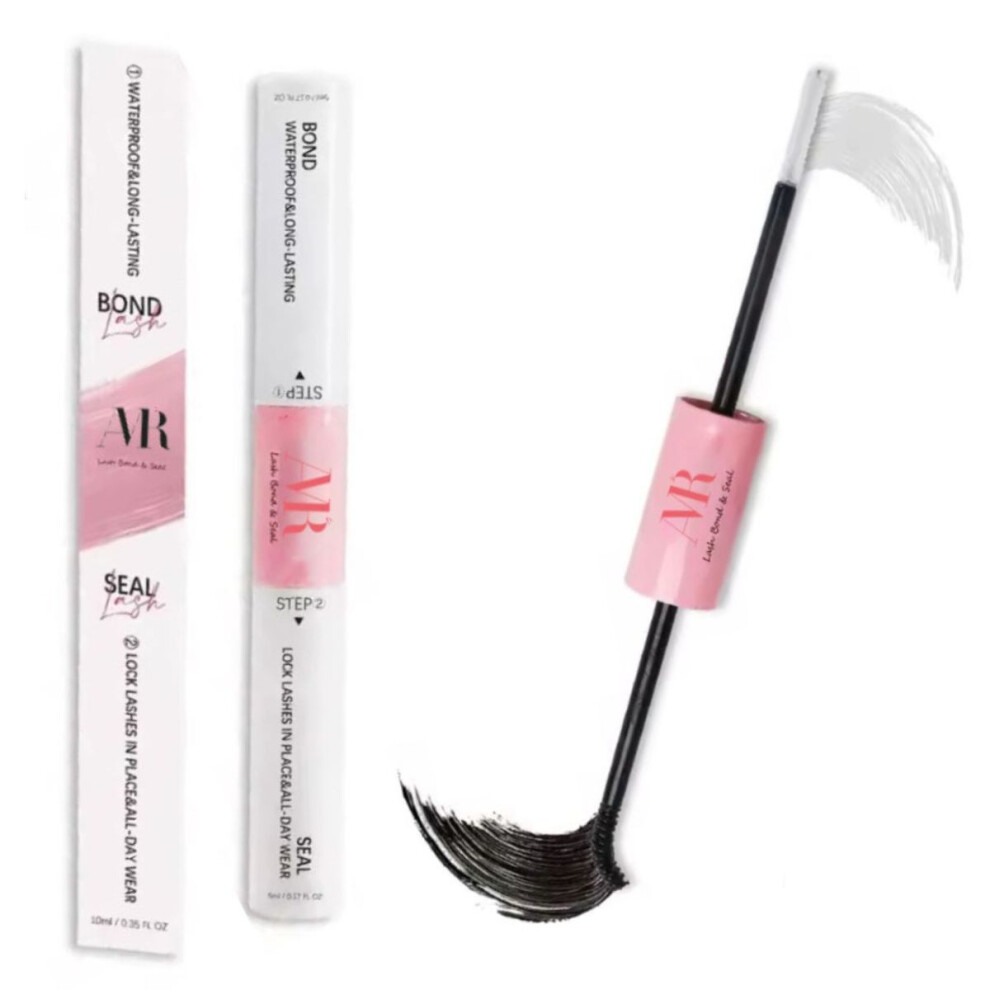Ar Beauty Lash Bond & Seal For Cluster Lashes 10Ml Waterproof Lash Glue & Sealer For Diy Lash Extensions Strong Hold