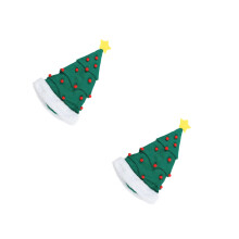 2St Groene Kerstboomhoed Comfortabel Feesthoed Decoratie