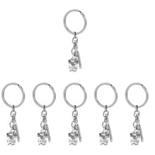 6St Zilveren Tand Tandpasta Sleutelhanger Creatief Tandarts Geschenk