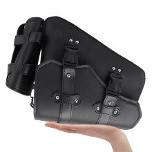 4St PU Swingarm Side Bags Motorbike Tas Met Fleshouder En Snelsluiter