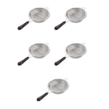 5St Thee Infuser Alloy Zwart Voor Losse Thee Met Handvat