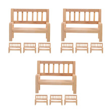 12St Beige Miniatuur Bankje Voor Poppenhuis Tuindecoratie