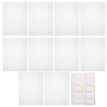 10St Plastic Boekcover Transparant Bescherming Voor Schoolboeken