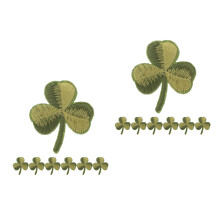 20St Groene Bladeren Borduurwerk Patch, Ijzeren Applique Voor Kleding