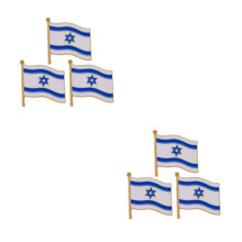 6St Israël Lapel Pins Legering Multi Kleuren Feest Accessoires