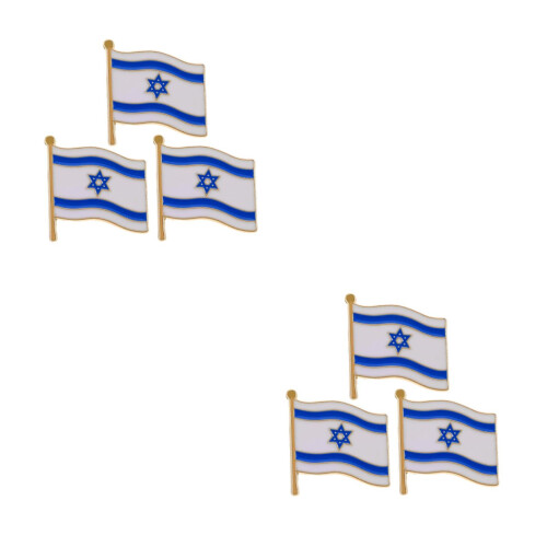 6St Israël Lapel Pins Legering Multi Kleuren Feest Accessoires