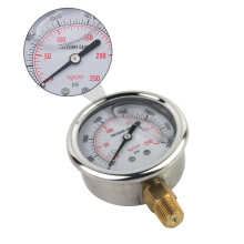 1St Rvs Oliegevulde Drukmeter Voor Auto Water En Gas
