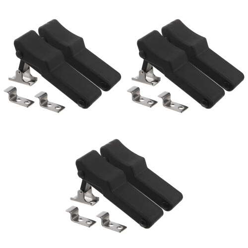 6St Compacte Toggle Clamp Met Elastomeer Rubberen Absorptie Zwart