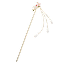 Zilveren Chinese Haarklem Met Konijn Tassel Voor Hanfu Stijl