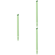 3St Light Green Stylus Pen Cover Siliconen Wortel Bescherming