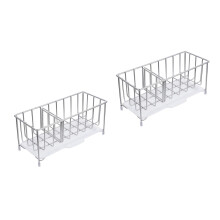 2St Ijzeren Badkamerrek Met Ventilatie Voor En Organizer