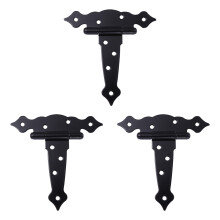 6St Zwarte Scharnieren T Strap Sterk & Duurzaam