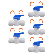 5St Wit PVC Snelkoppeling Waterkraan Recht Voor Aquarium En Rv Water