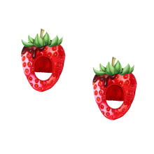 2St Rood Cosplay Hoed Aardbei Decoratief En Licht Voor Feest