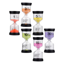 6St Kleurige Tafelzandloper Van Hoogborosilicaat Voor Decoratie