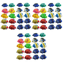 75St Mini Plastic Visjes Aquariumdecoratie Multi Kleuren Speelgoed