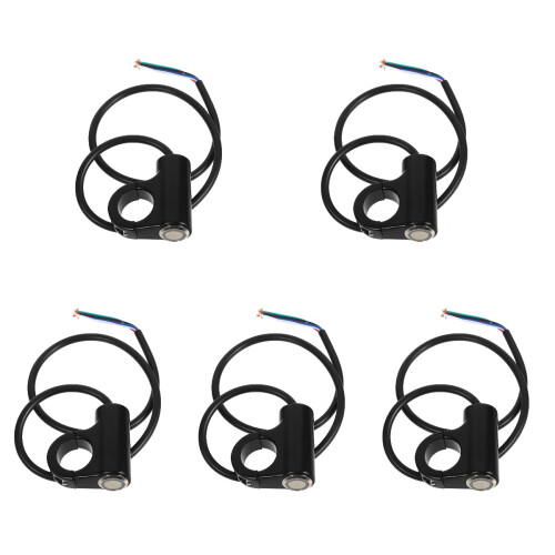 5St Zwart Motorfiets 7/8 Handlebar Switch Aluminium Lichtschakelaar