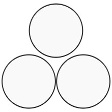 3St Compacte Zwarte Vergrootspiegel 5X Voor Aan De Makeup Gebruik
