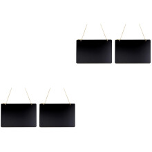 4St Mini Dubbelzijdig Krijtbord Voor Thuis, Zwart, Hangend Bord