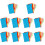 60Sets Gekleurde A6 Ringband Tabbladen 6-Rings Scheiders Schrijfbaar 1