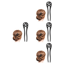 4St Zwarte Haarpinnen U-Vormige Vintage Haarclip Accessoires