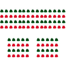 100St Mini Wollen Hoedjes Kerstdecoratie Handgemaakt Voor DIY