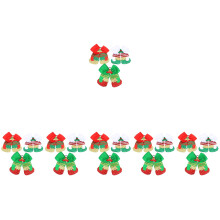 18St Kerst Haarlinten Elastische Strik Haaraccessoires Kleurmix