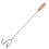 Double Crochet Acier Manche Bois Pour Barbecue Camping 1