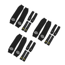 9Paren Zwarte Gebreide Vingerloze Armwarmers Dames Cosplay Ninja Stijl