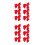 12Pièces Clips Rouge Grosgrain Accessoires 5