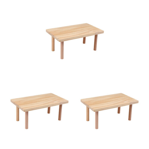 3Pièces Plateau En Bois Pour Hamster, Aire De Jeu Robuste 2
