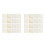 2Pièces Serviettes Papier Blanches Or Foil Élégantes Pour 6