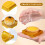 3Sets Vierkante Gouden Moon Cake Box Pet Plastic Sterk Sluit 4