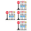4Ensembles Jeu Panneaux ABS Miniatures Jouets Colorés 5